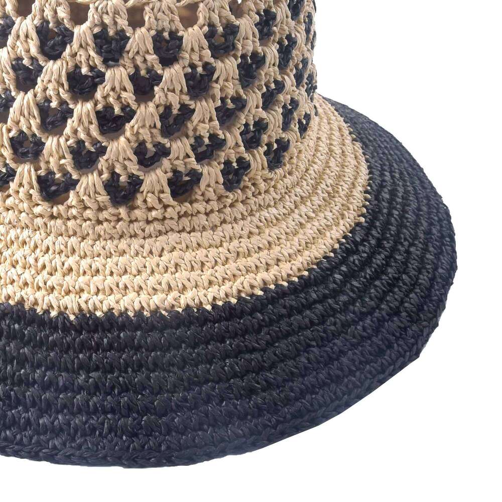2025Foldable Wide Brim Straw Sun Hat for Seaside Vacation Beach Trendsetter With Adjustable Ribbon & UV Protection