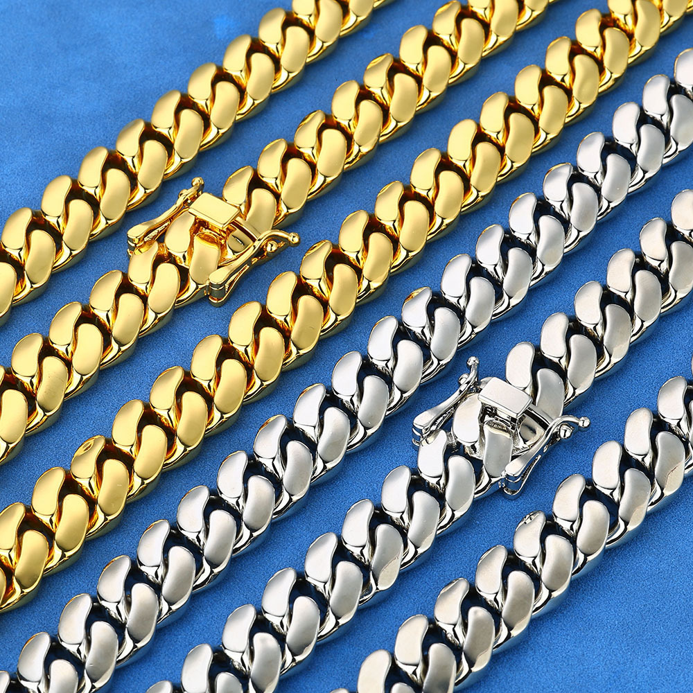 Hip Hop Smooth Cuban Chain Personality Trendy Mens Bracelet Jewelry High-end Accessories