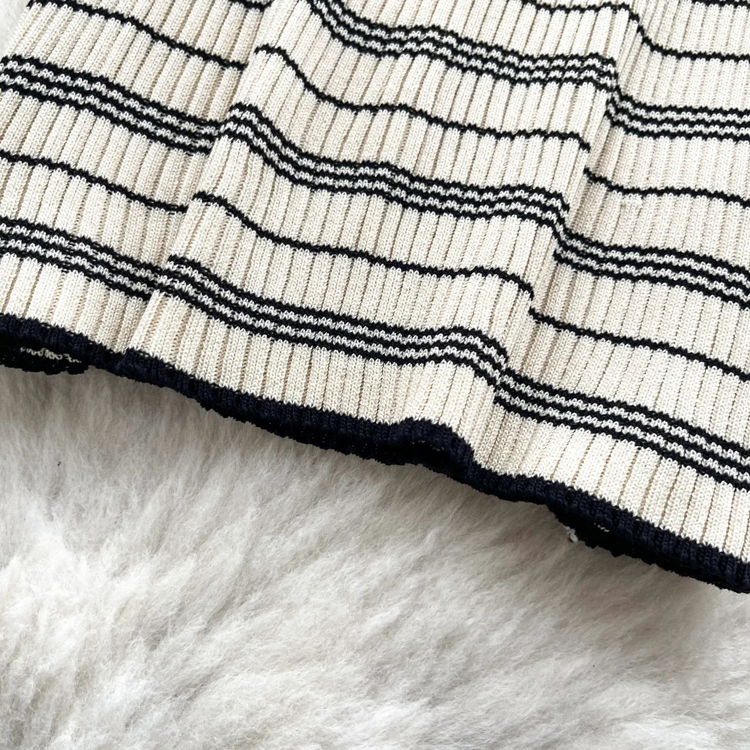 Chic Korean Summer Dresses for Women Vintage Striped Spaghetti Strap Femme Bodycon Knit Sweater Dress Vestidos De Mujer 250604