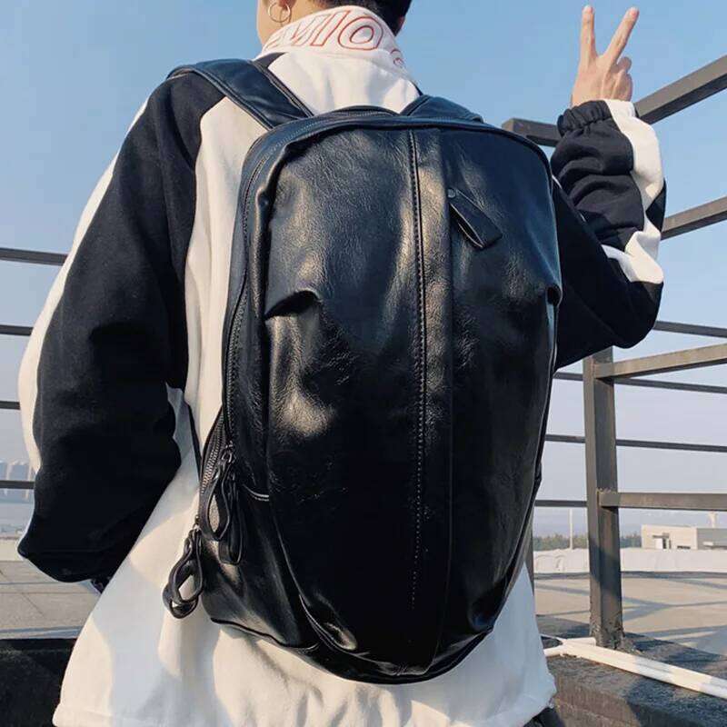 Vintage Leather Backpack Casual Daypack Backpacks For Men Women 14 Inch Laptop Bag Large Capacity Travel Hiking Camping Rucksack 2025/06/05