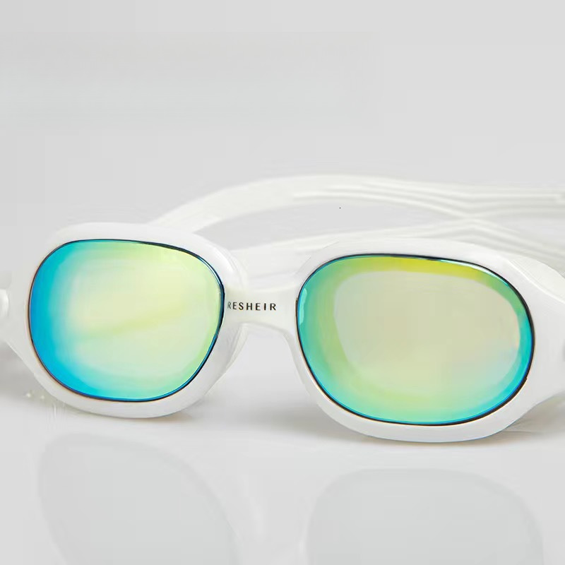 Adult Anti-Fog Mid-Frame Electroplated HD Diving Swimming Fashionable Swim Goggles