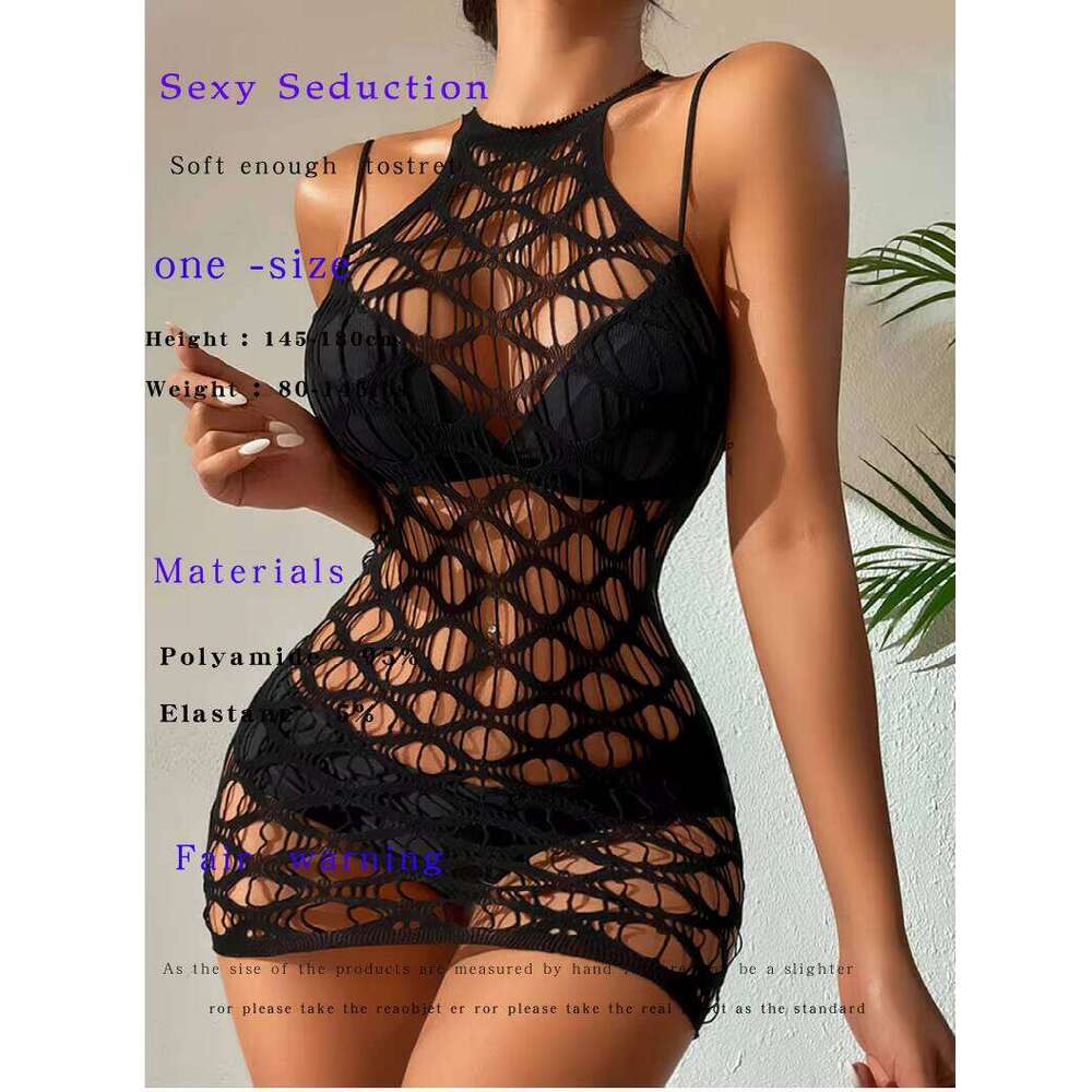 Cheap Wholesale Black Hot Sexy Clothes Lingerie Women Night Club Transparent Erotic Dress
