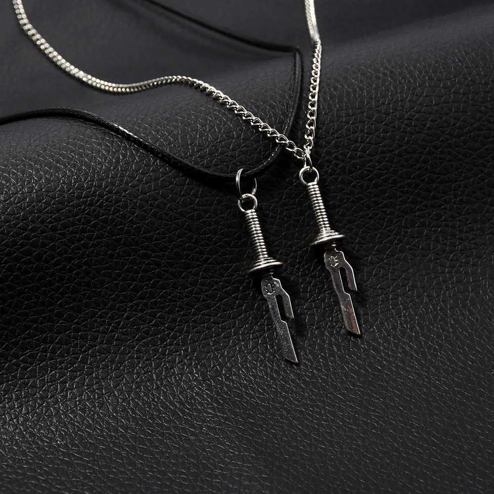 Anime Jujutsu Kaisen Fushiguro Toji Sword Necklace Spear of Tianri Knife Pendant Cosplay Necklaces For Unisex Choker JewelryXJ250604