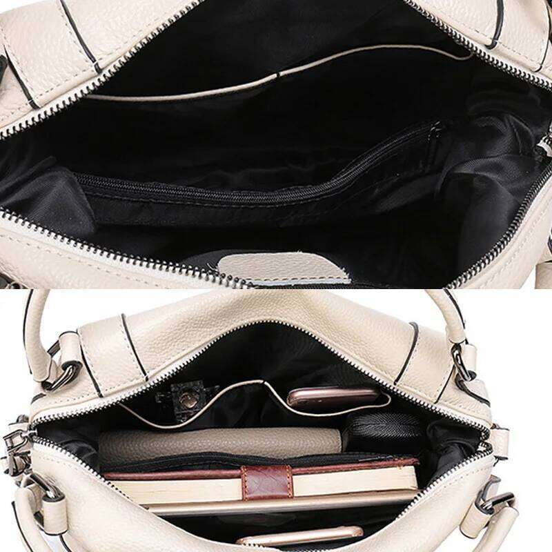 Zency Design Female Handbag Soft Genuine Leather Women Top-Handle Large Capacity High Quality Shoulder Bag 2025/06/05