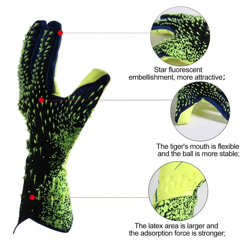 Professional Goalkeeper Gloves Adults Kids Football Latex Thickened Protection Goalkeeper Soccer Sports Football Goalie Gloves 250605