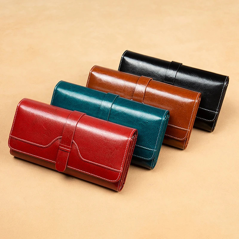 Split Leather Wallet for Women y ner Long Purse High Quality RFID Card Holder Purses Womens Wallets Handbag 250605