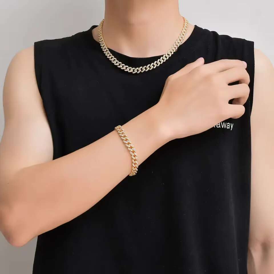 High Quality 9MM VVS Moissanite Pass Diamond Tester Iced Out 925 Silver Hip Hop Necklace Miami Cuban Link Chain Men and Women