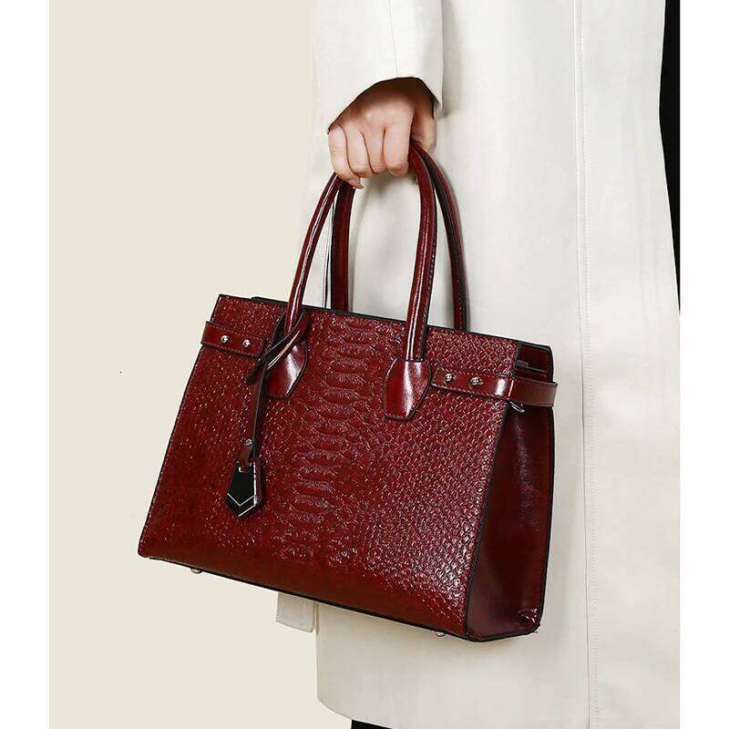 Women's Bags Designer Purse And Handbag For Women PU Leather Satchel Tote Crocodile Pattern Lady Top-Handle Bag Crossbody Shoulder Bags