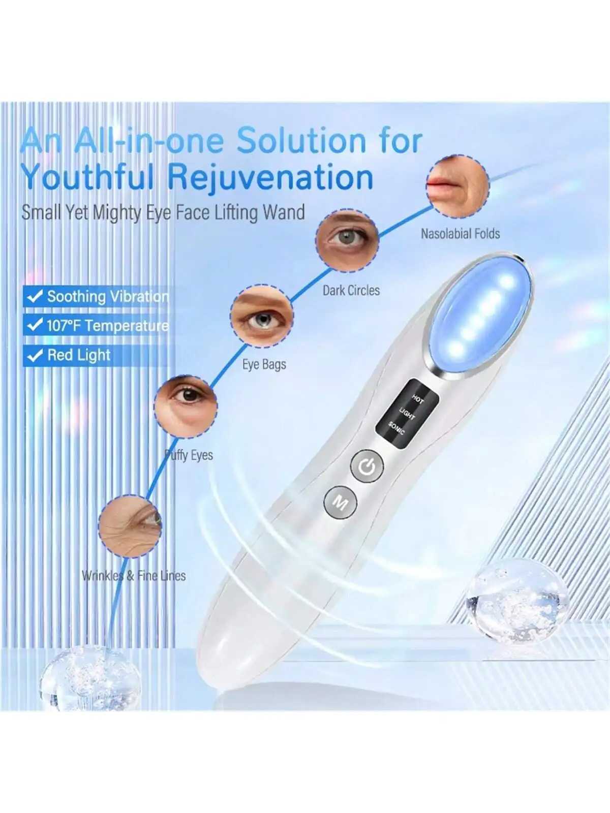 Easy Use Microcurrent Facial Device Eye Massager Electric Face Lifting Massager Best Gift Handheld Skin Care Face Toning Device XJ250607