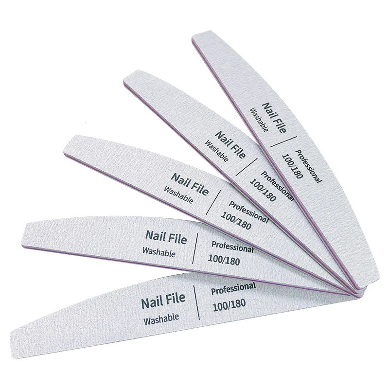 Nail File 100 to 180 Professional Tools Emery for Manicure Lime 240 Sandpaper Gel Polishing Files for Nails Buffers Set Polisher 250605