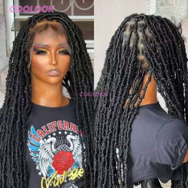 Super Long Dreadlock Synthetic Full Lace Butterfly For Black Women Knotless Box Braids Hair Wig Braided Wigs