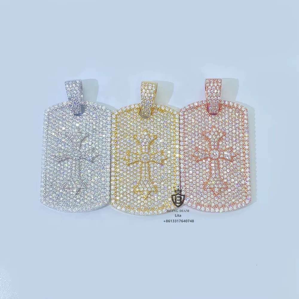 New Arrivals Special Unique Mens Hip Hop Vvs Moissanite Diamond Large Dog Pendant Necklace Jewelry