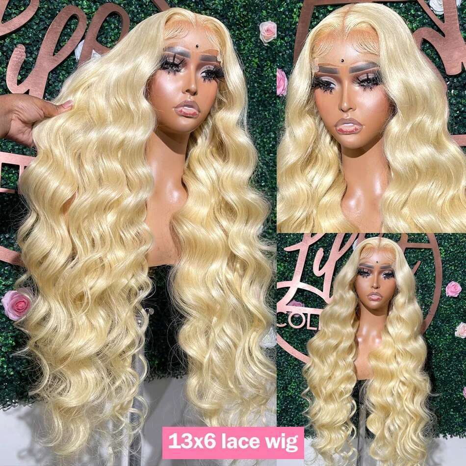 613 Blonde Body Wave Wigs 13x6 Hd Frontal Transparent 250 Density 13x4 Lace Front Human Hair Wig