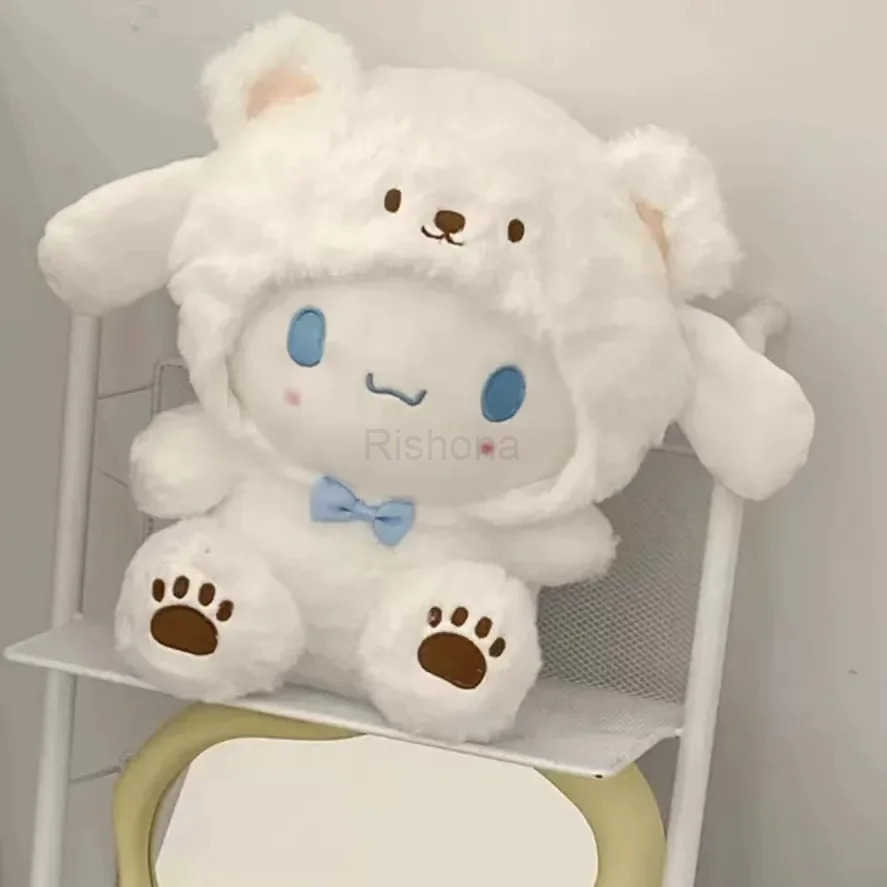 Sanrio Plushies Hello Kitty Cinnamonroll Kuromi Pochacco Stuffed Plush Doll Cos Bear Cute Toys Children Birthday Gifts X250605
