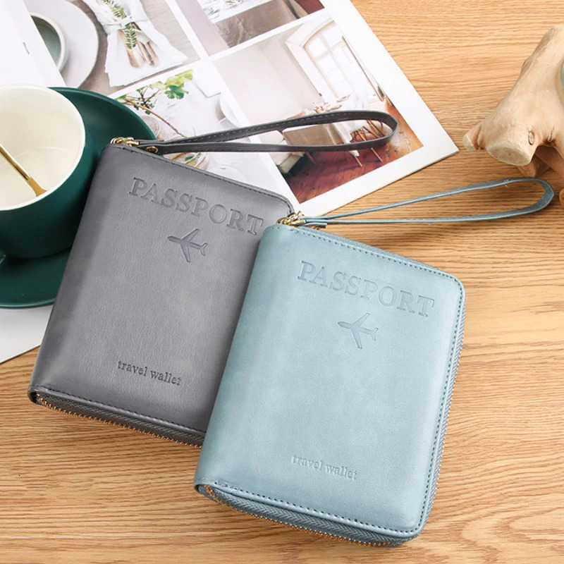 Rfid Blocking Passport Protective Cover ID Credit Card Holder Multifunctional Multi Slot Travel Wallet Bag 250605