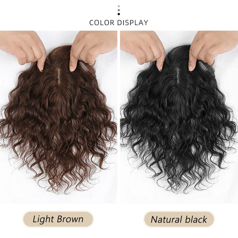 AOSI Synthetic 3D Bangs Invisible Seamless Head Hair Water Ripple Hair Air Bangs Head Overhead Natural Invisible Replacement 250529