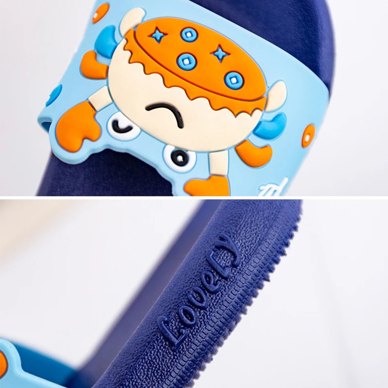 Boys Slippers Summer Waterproof Beach Slippers for Children 2 to 3 4 5 6 7 8 9 Years Funny Toddler Boy Slippers Baby Kids Shoes 250604