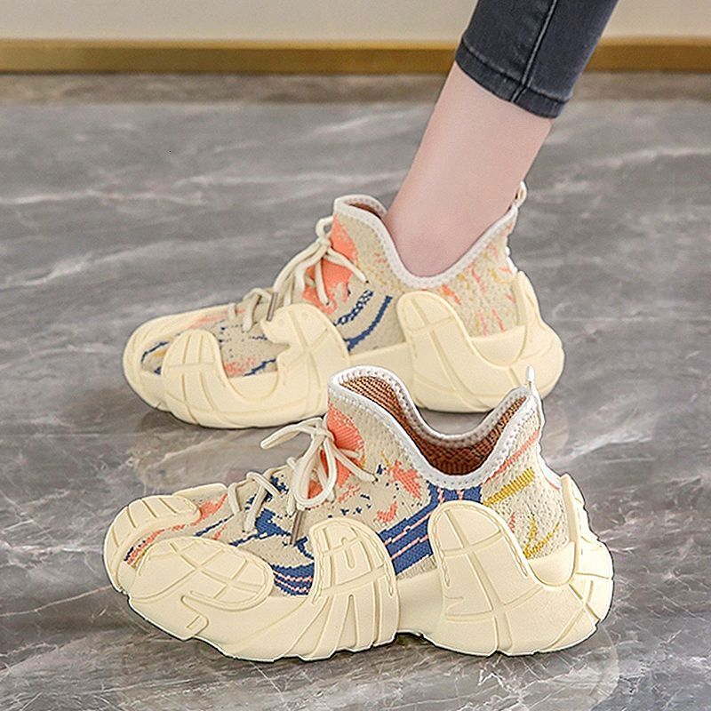 Thick-Soled Dad Shoes for Women, Designer casual shoes All-Season 2025, Thick-Soled, Foot-Slimming, Ins Style, Breathable, Non-Slip, Casual Sneakers