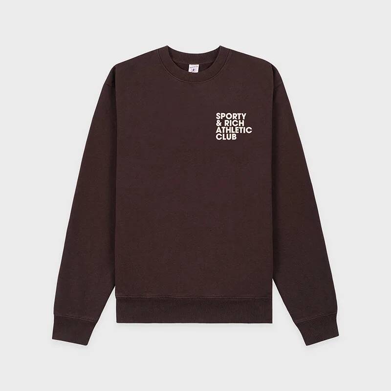 Front And Back Letter Printed Fleece Round Neck Women's Hoodie