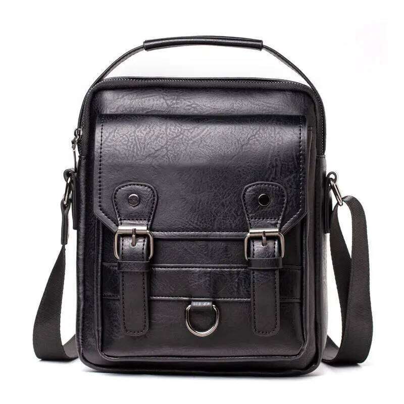 Hot Selling Leather Shoulder Bag Fashionable and Casual Travel Tablet Handbag for Men Crossbody Bags