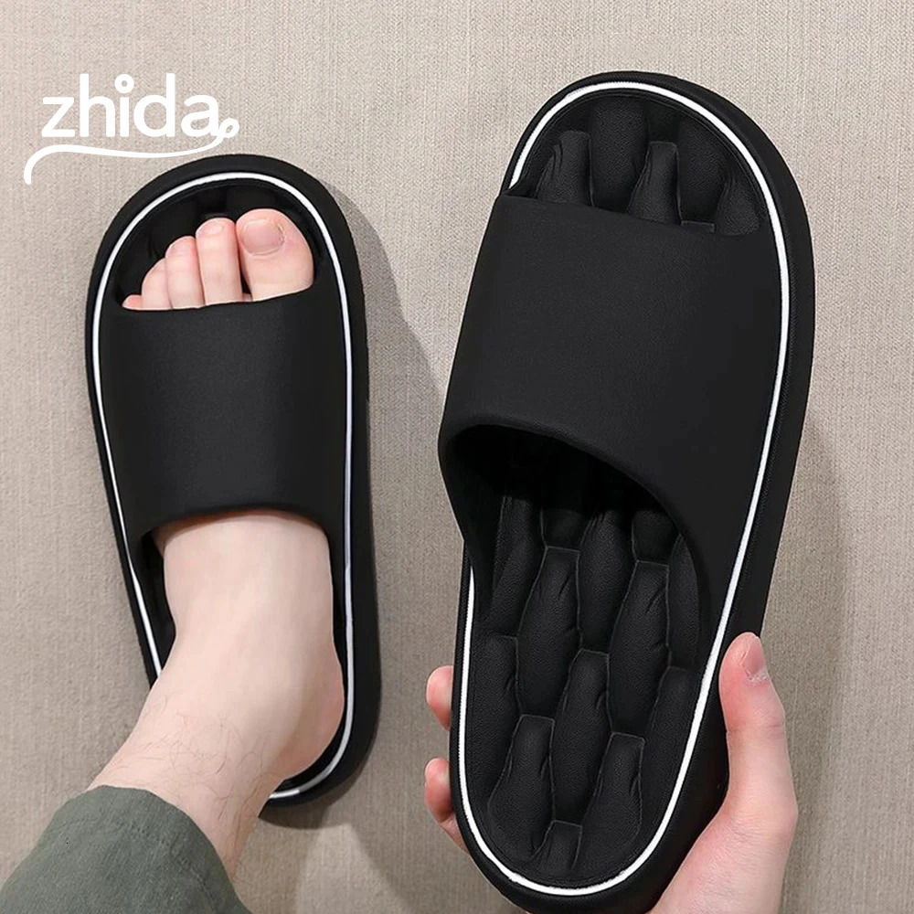 ZHIDA Super Light Soft Slippers Simple Fashion Slides EVA Elastic Shoes Colorful Sneakers In Door Bathroom Flip Flops 250605