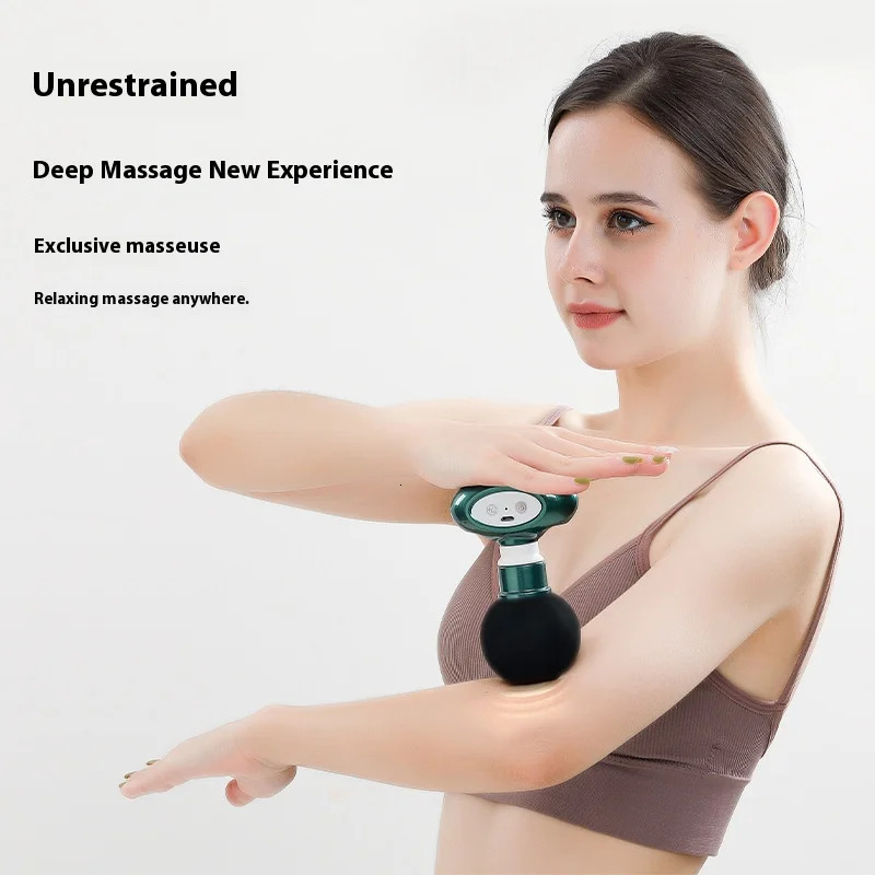Portable Mini Wireless Massage Gun Home Electric Sports Handheld Fascial Gun Body Deep Tissue Muscle Vibration Fitness Massager 250605