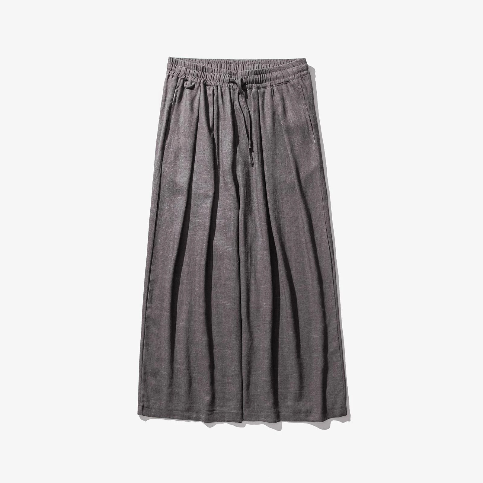 Summer Cotton Linen Casual Pants Men Chinese Style Loose Harem Mens Solid Straight Lightweight Hip Hop Wide Leg Man 250605Z