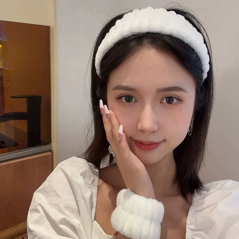 Face Wash Wristband Set Womens Headband Wristbands Absorbent Waterproof Wristbands Makeup Face Wash Hair Bands 250529