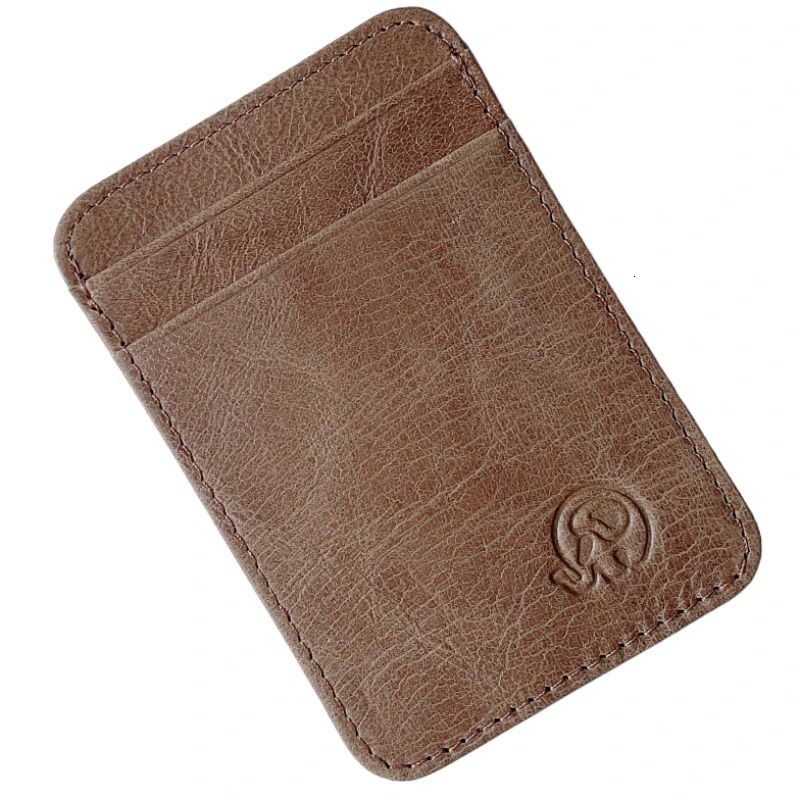 Slim Wallet For Men and Women Minimalist Front Pocket Thin Travel Genuine Leather Credit Card Holder 250605