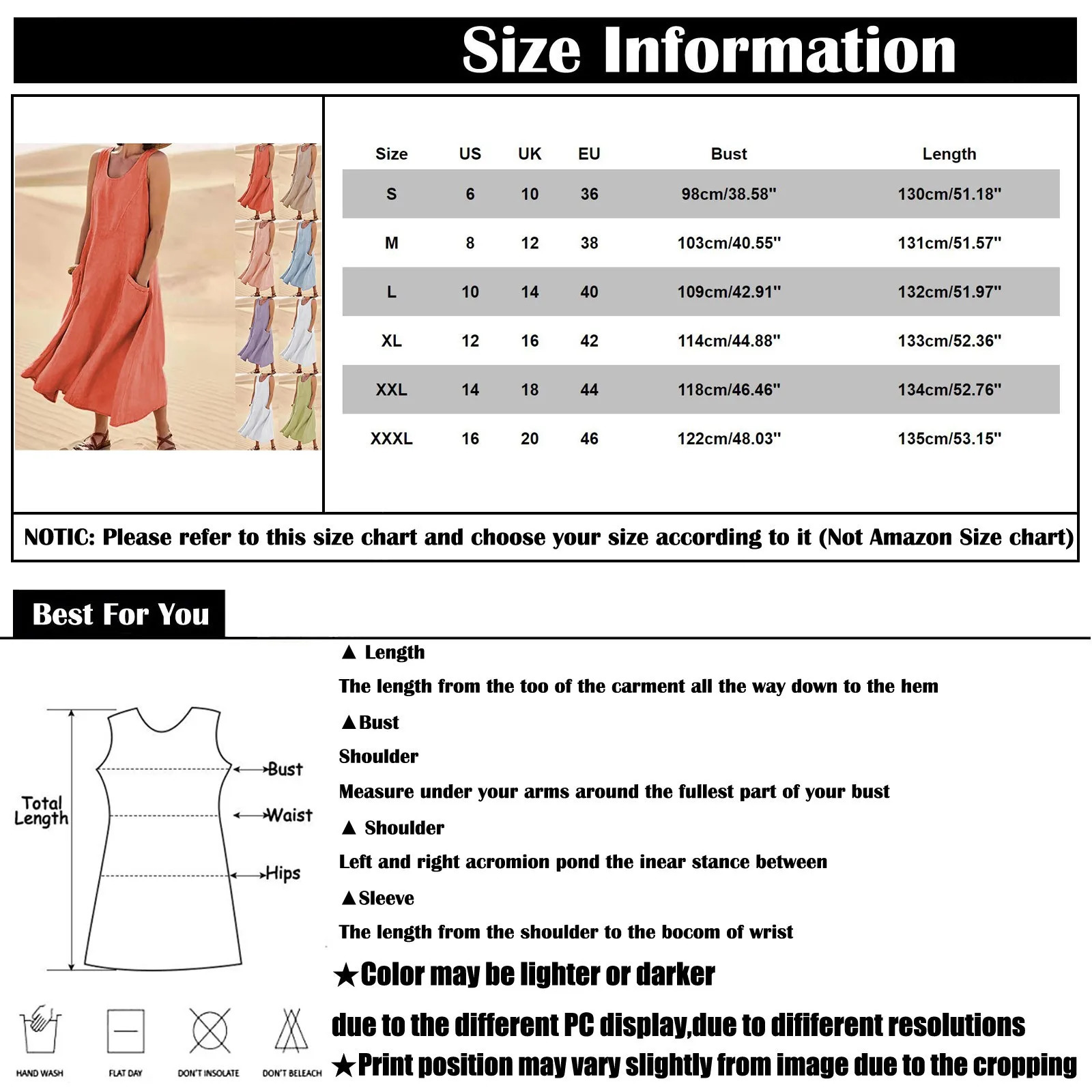 Cotton And Linen Sleeveless Long Dress Casual Solid Color Pocket WomenS Simple Elegant Dress 250604