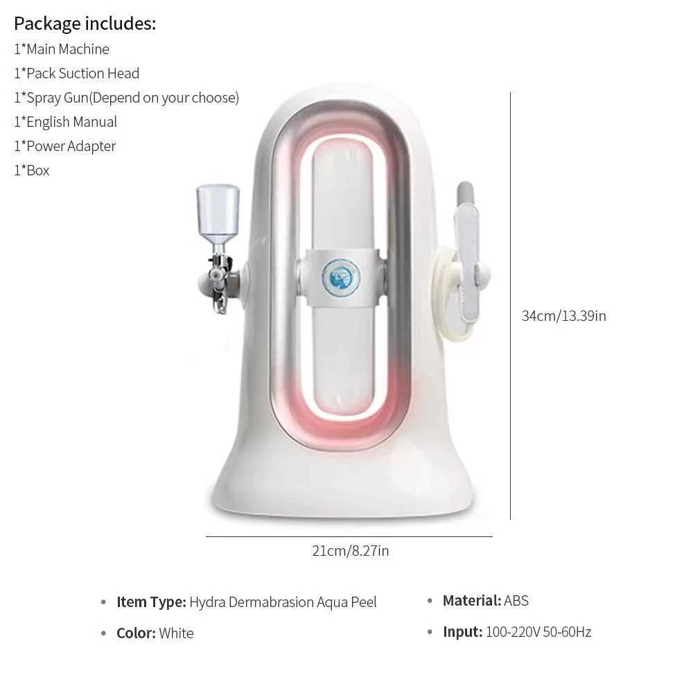 Home Use Hydra Dermabrasion Aqua Peeling SPA Beauty Machine Facial Hydration Sprayer Vacuum Blackhead Face Cleaner XJ250607