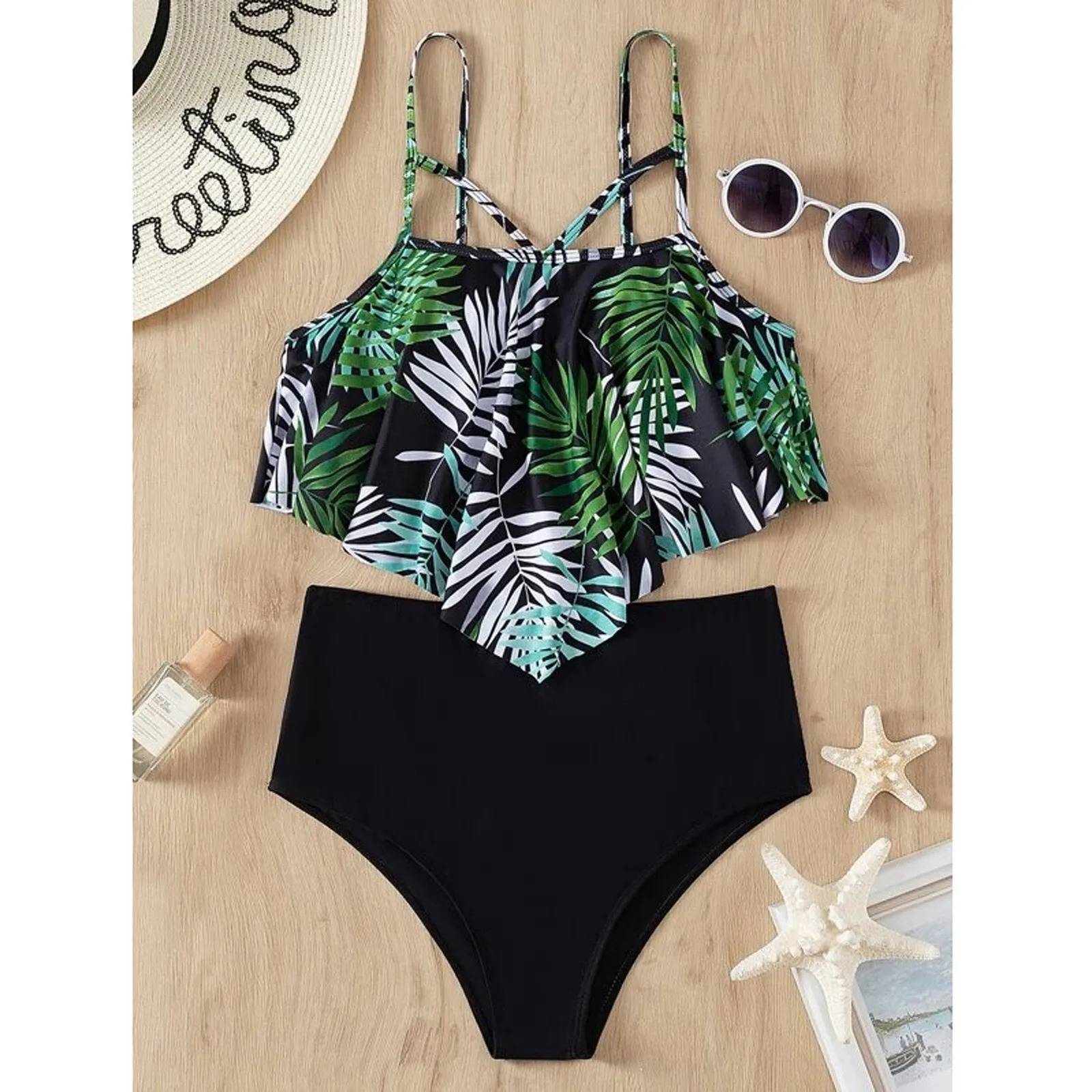 Sexy Two Pieces Bikini Women Fashion Vintage Printed Push Up Swimsuit Brazilian Beach Bathing Suit Swumwear Biquini 250530