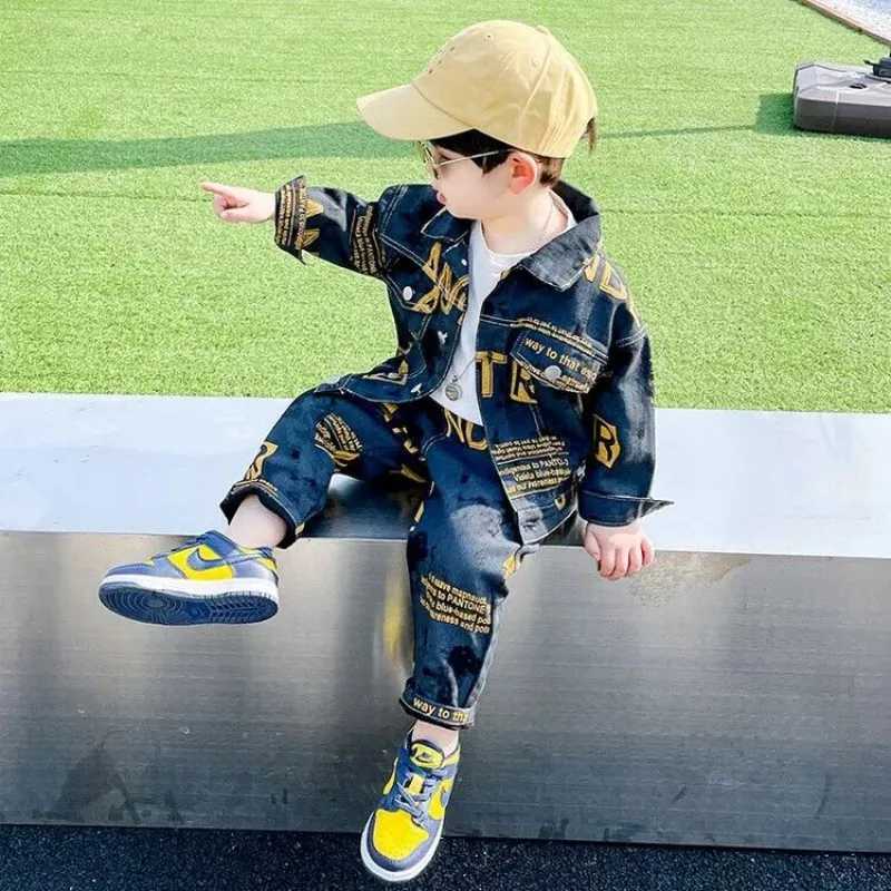 New Spring Autumn Baby Clothes Suit Boys Outfit Sets Korean Baby Boys Coat + Pants Sets Childrens Set 2 To 7 years Kids Outfits R250605