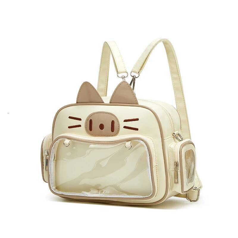 Fashion College Style Female Small Ita Cat Backpacks for Women Leather Casual Lolita Jk Haruku Shoulder Bag