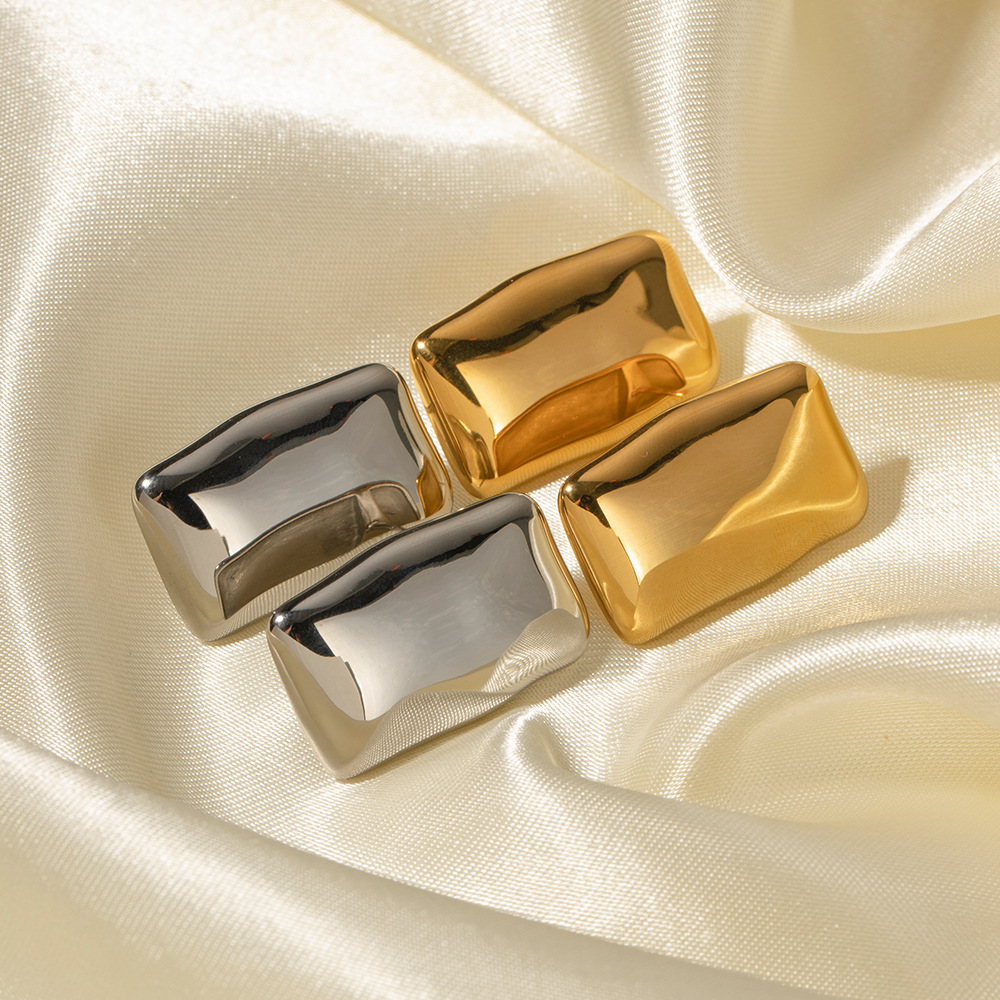 Stylish and Classic Geometric Gold Plated Copper Earrings for Women Western Inspired Statement Pieces