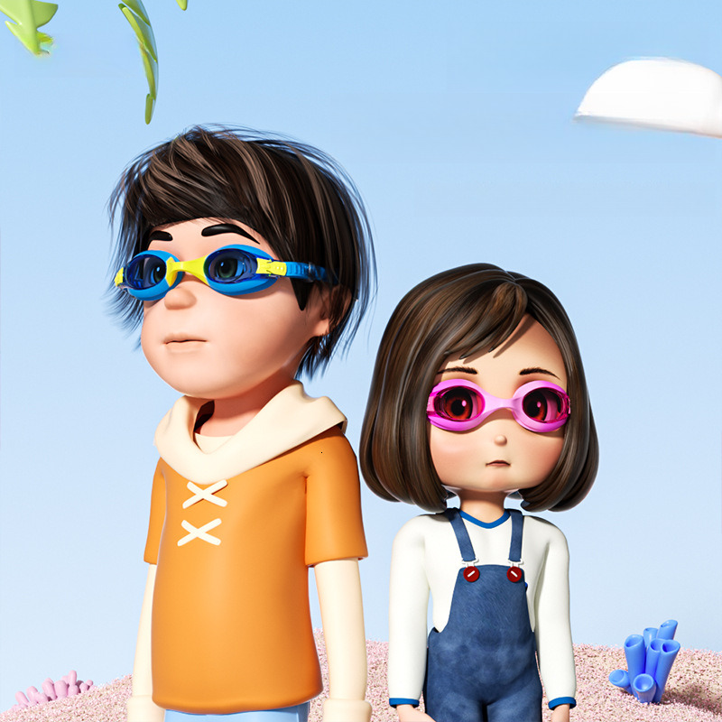 Children's HD Swimming Glasses Anti-Fog Diving Equipment Waterproof Silicone Eye Protection Swim Goggles