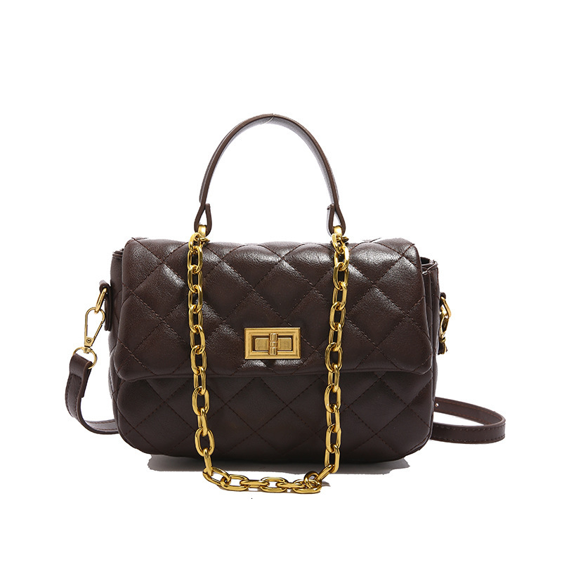 Free Shipping Designer Bag Chain 2025 New Korean Style Trendy Lingge Fragrant Postman Handheld Single Shoulder Diagonal Cross Women's Bag