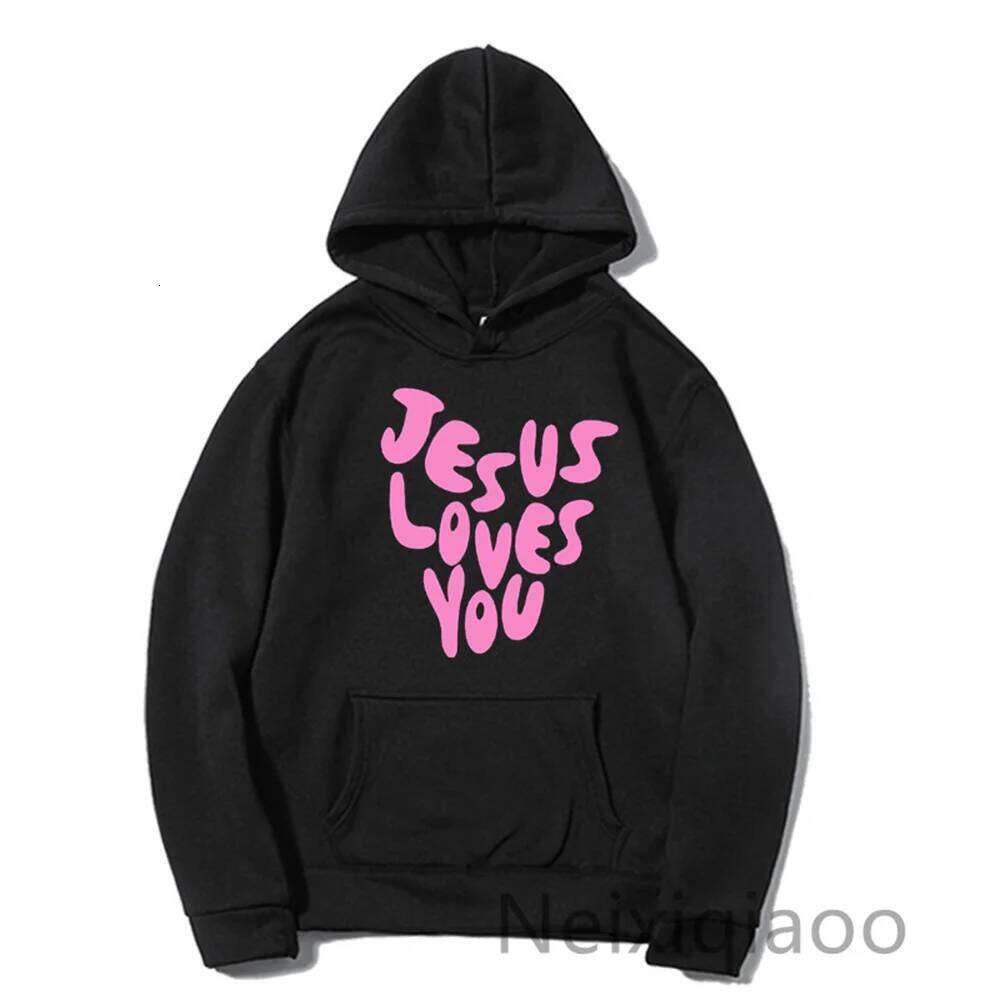 Plus Size Jesus Love You - Christian Hooded Sweatshirts Hoodie Streetwear Fashion Pullover Men Women Autumn Winter Clothing
