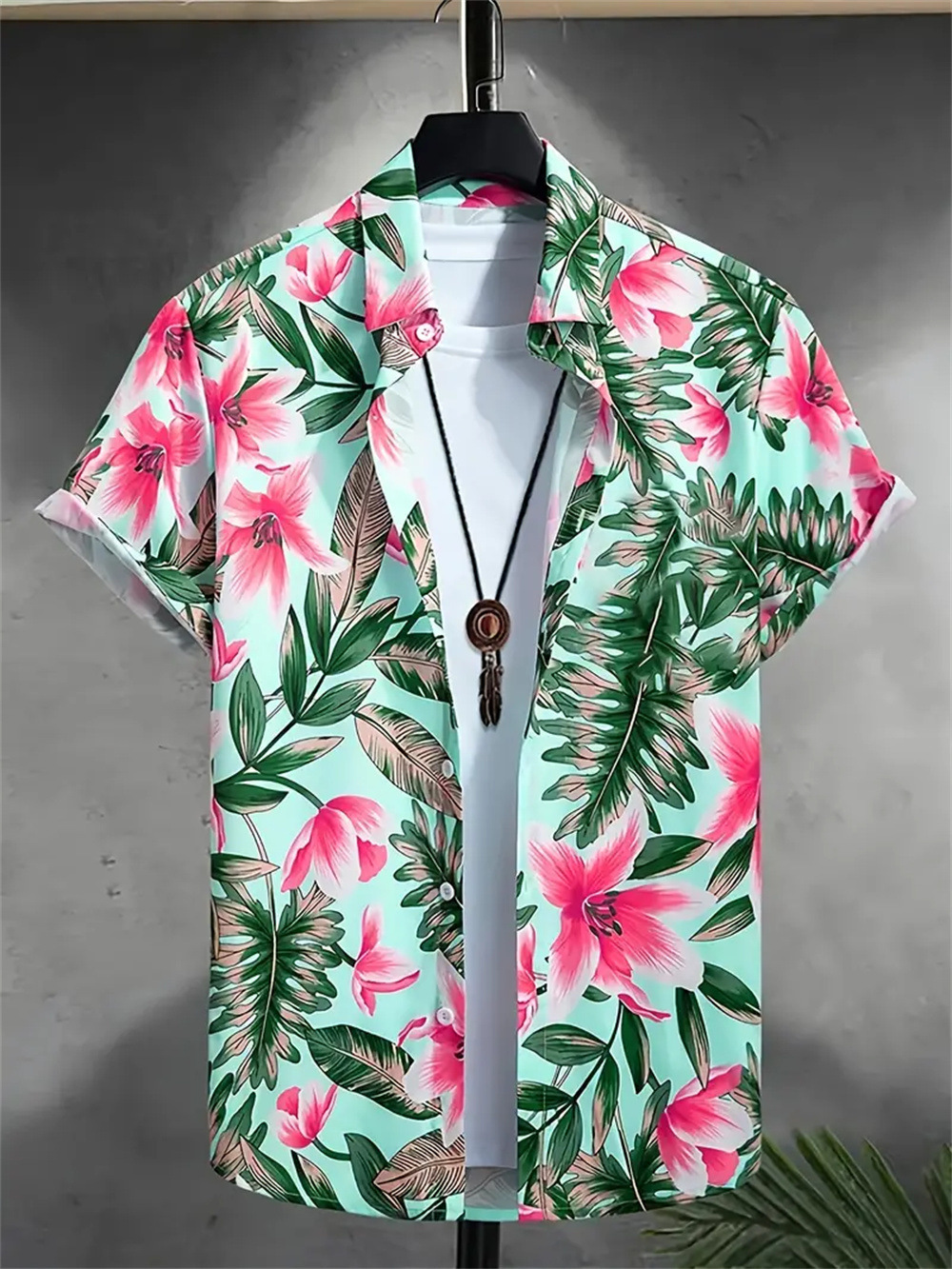 shirt Men's sleeve shirt Designer top Trendy T shirt 2025 floral literary print casual 3D mens shirts