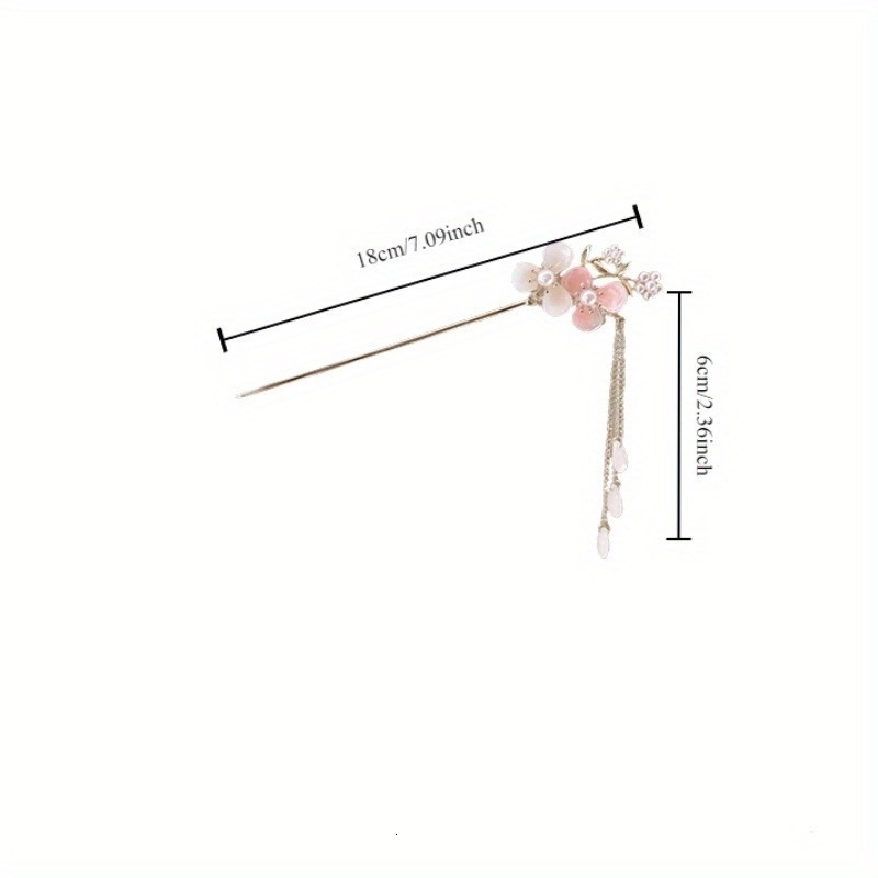 1pc Romantic Chinese Style Hair Accessory Alloy Jewelry Womens Needle Suitable for Daily Wear Gifts Girls Fashion Hairpin y250519