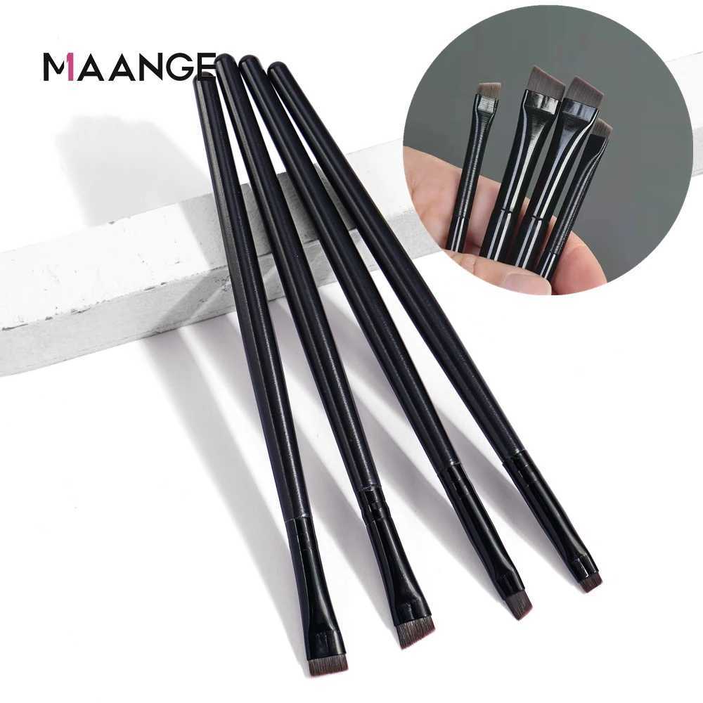 MAANGE 4 Pieces Eyebrow Contour Makeup Brush Eyeliner Brush Portable Small Angle Eyebrow Brush For Female Makeup Beauty Tool W250605