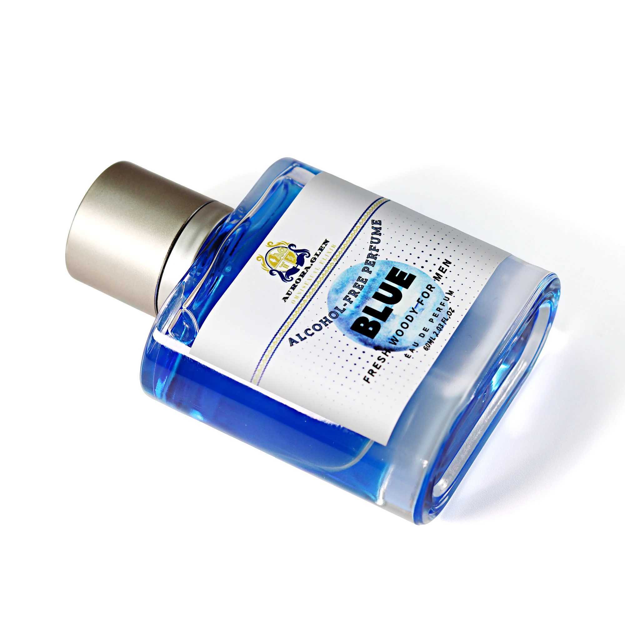 Azure for Men Perfume Oil 60mL Alcohol-Free Fresh Woody Scent Long-Lasting 6-8H Skin Sensitive Safe Lemon Vetiver Cedar W250605