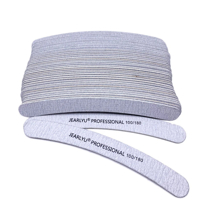 100/180/240 Nail File Professional 10Pcs/lot Portable Manicure Pedicure All UV Gel Banana Grey Pilniczek Do Paznokci Disposable 250605