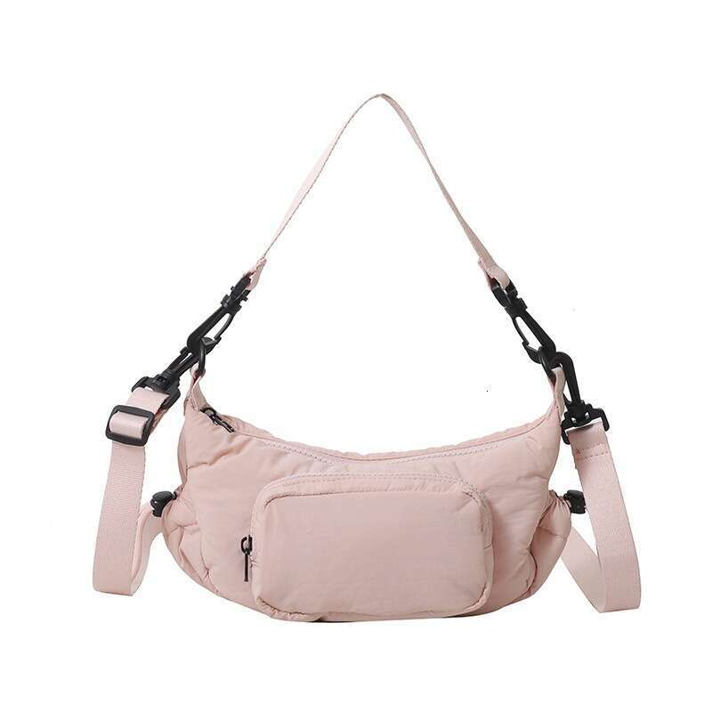 2025 Spring Women's Multi-Pocket Motorcycle Internet Celebrity Same Style Super Popular Solid Color Trendy Versatile Underarm Crossbody Bag