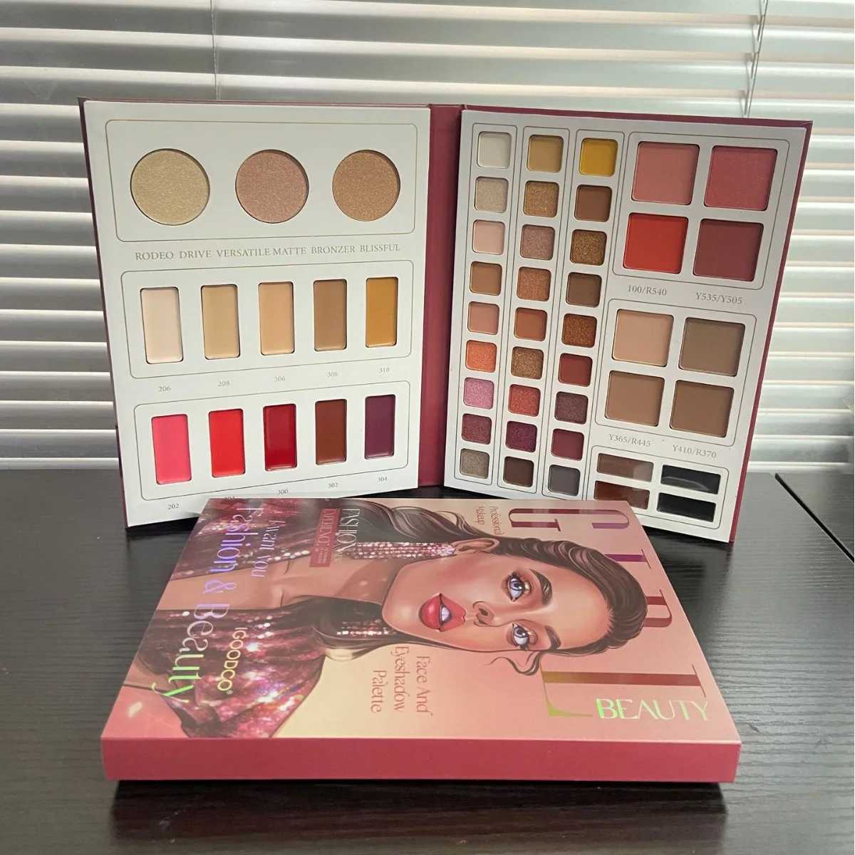 52 Color Eyeshadow Palette Multi Function Makeup Kit Waterproof Matte Shimmer Shine Eye Shadow Contour Blush Highlight Set W250605