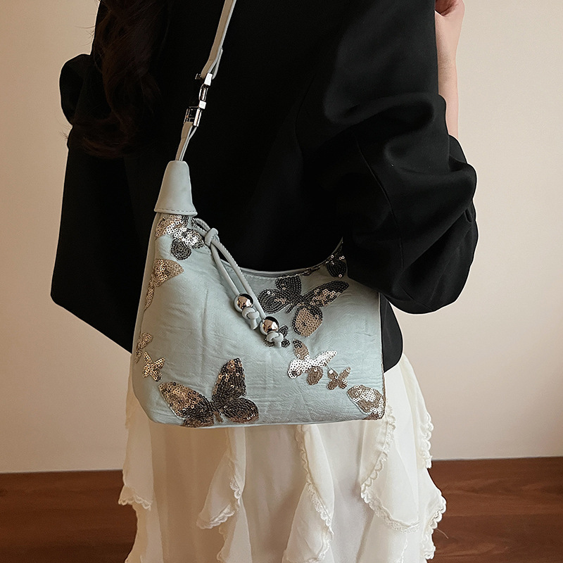 New Style Fashion Sequin Crossbody Bag for Women Stylish and Elegant Versatile Handbag Artistic Style Commuter Shoulder Bag New Free Delivery Designer