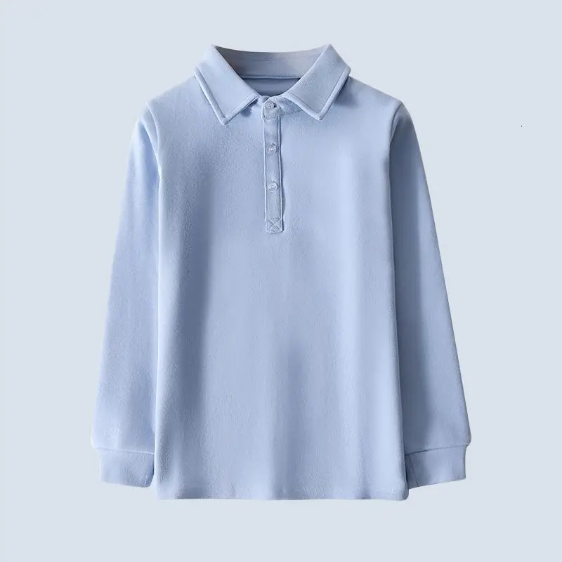 Kids Boys Girls Polo Shirts Arrival Children Spring Autumn Undershirts Teenage Student Base Shirts White Blue Tops 250604