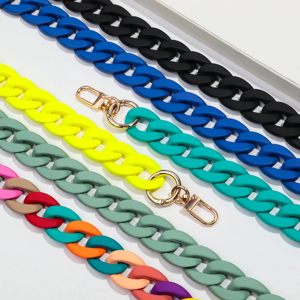 Trend Acrylic Iridescent Chunky Chain Strap For Handbag Bags Resin Colorful Bags Chain Trend Accessories 250528