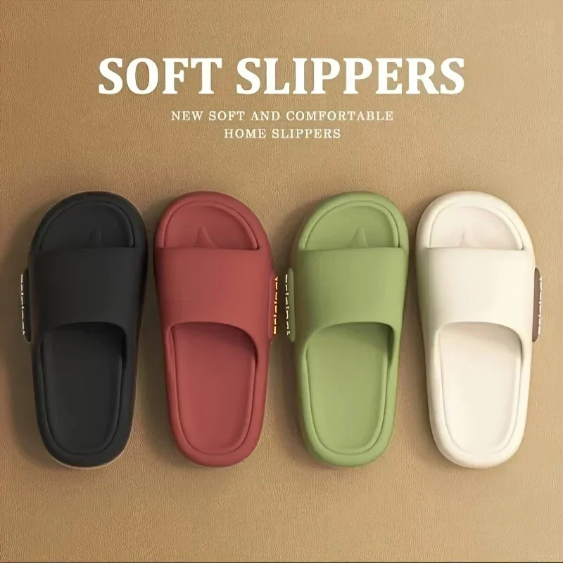 Womens Soft Slippers Thick-Soled Anti-Slip Indoor Outdoor Home Bathroom Relaxing Comfortable Cushioned Sandalsslippers woman 250605