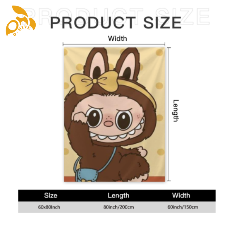 free shipping Customize Blankets designer Customize Blankets 60x80inch white pink grey Blanket lububu